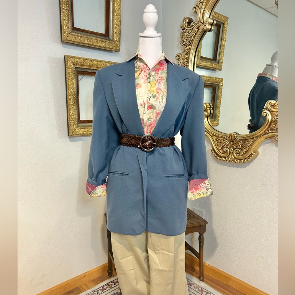 Christy Girl Blue One Button Blazer